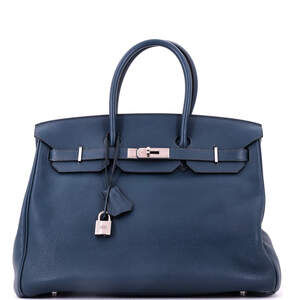 Hermes Birkin 35 Blue Togo with Palladium Hardware